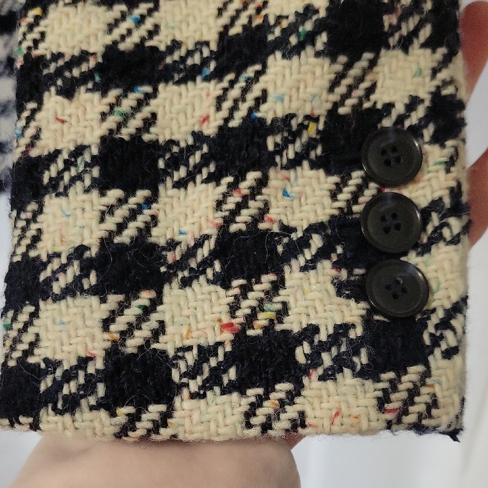 Talbots Women's Black and White Checkered Jacket - Picture 6 of 14